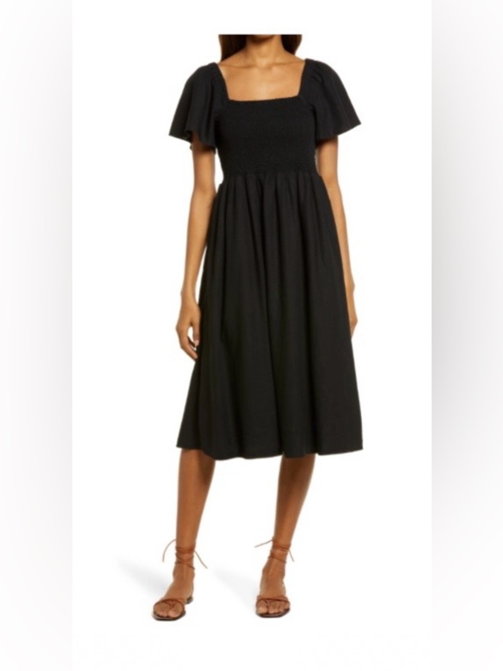 Madewell smocked midi dress